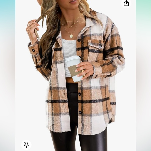 Plaid shacket with tags on. Size XL - Picture 5 of 5